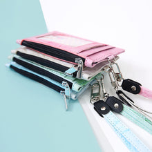 Load image into Gallery viewer, PU Leather Creative Marble Pattern Card Case Keychain Card Case Photo idol Bus ID Card Bank Card Case Key Chain