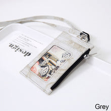 Load image into Gallery viewer, PU Leather Creative Marble Pattern Card Case Keychain Card Case Photo idol Bus ID Card Bank Card Case Key Chain