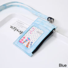 Load image into Gallery viewer, PU Leather Creative Marble Pattern Card Case Keychain Card Case Photo idol Bus ID Card Bank Card Case Key Chain