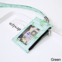 Load image into Gallery viewer, PU Leather Creative Marble Pattern Card Case Keychain Card Case Photo idol Bus ID Card Bank Card Case Key Chain