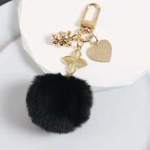 Load image into Gallery viewer, Ladies Pompom Keychain Bag Pendant Car Key Holder Girl Key Ring Charms Accessories Gift
