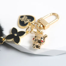 Load image into Gallery viewer, Ladies Pompom Keychain Bag Pendant Car Key Holder Girl Key Ring Charms Accessories Gift
