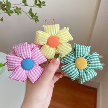Load image into Gallery viewer, Children's Hair Accessories Ball Head Plate Hair Handy Tool Ponytail Clip Cute Girl Big Flower Back Catch Headdress