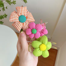 Load image into Gallery viewer, Children's Hair Accessories Ball Head Plate Hair Handy Tool Ponytail Clip Cute Girl Big Flower Back Catch Headdress