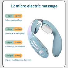 Load image into Gallery viewer, Cervical Massager Shoulder Neck Massager Multi Functional Neck Protector Neck Electric Hot Compress Pulse Cervical Massager