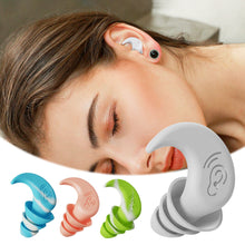 Load image into Gallery viewer, Soundproof Noise Reduction Ear Plugs Sleep Professional Silicone Waterproof Ears Earplug Anti-Noise Soft Sponge Sleeping Earplugs