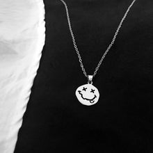 Load image into Gallery viewer, Fashion Smile Face Necklaces Chain Stainless Steel Pendant Necklace for Women Men Girl Neck Chain Winter Sweater Chain Necklace