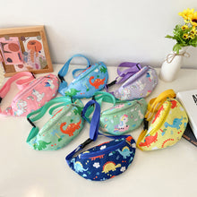 Load image into Gallery viewer, Fashionable Children Waist Bag Backpack Cute Cartoon Dinosaur Pattern Slant Shoulder Bag Girls Boys Messenger Bag