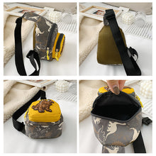 Load image into Gallery viewer, Children Fashion Cute Waist Bag Dinosaur Pattern Messenger Bag Chest Bag Girls Boys Cartoon Inclined Shoulder Bag