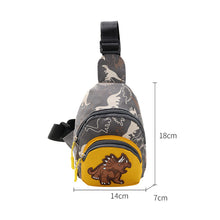 Load image into Gallery viewer, Children Fashion Cute Waist Bag Dinosaur Pattern Messenger Bag Chest Bag Girls Boys Cartoon Inclined Shoulder Bag