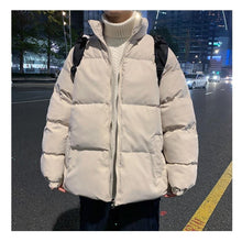Load image into Gallery viewer, Men Fashion Versatile Cotton Jacket Loose Stand Collar Thickened Warm Casual Cotton Jacket Winter Outerwear