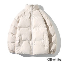 Load image into Gallery viewer, Men Fashion Versatile Cotton Jacket Loose Stand Collar Thickened Warm Casual Cotton Jacket Winter Outerwear