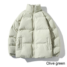 Load image into Gallery viewer, Men Fashion Versatile Cotton Jacket Loose Stand Collar Thickened Warm Casual Cotton Jacket Winter Outerwear