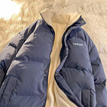 Load image into Gallery viewer, Men Winter Cotton Padded Clothes Loose Velvet Stand Collar Cotton Padded Clothes Versatile Cotton Padded Jacket