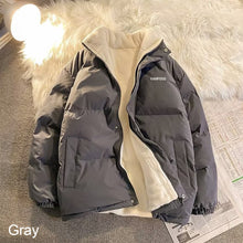 Load image into Gallery viewer, Men Winter Cotton Padded Clothes Loose Velvet Stand Collar Cotton Padded Clothes Versatile Cotton Padded Jacket