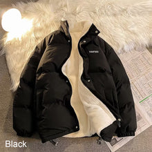 Load image into Gallery viewer, Men Winter Cotton Padded Clothes Loose Velvet Stand Collar Cotton Padded Clothes Versatile Cotton Padded Jacket