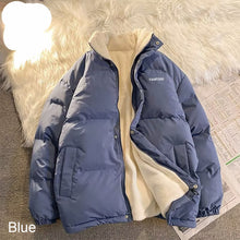 Load image into Gallery viewer, Men Winter Cotton Padded Clothes Loose Velvet Stand Collar Cotton Padded Clothes Versatile Cotton Padded Jacket