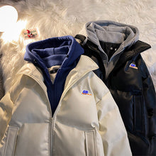 Load image into Gallery viewer, Men Hooded Loose Cotton Jacket Fashion Casual Thickened Warm Hooded Cotton Jacket Winter Outwear