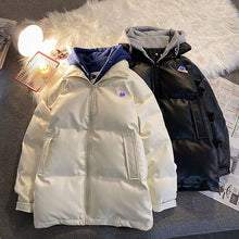 Load image into Gallery viewer, Men Hooded Loose Cotton Jacket Fashion Casual Thickened Warm Hooded Cotton Jacket Winter Outwear