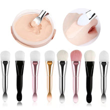 Load image into Gallery viewer, Double Head Facial Mask Brush Tongue Type Soft Hair Electroplating Facial Mask Brush Silicone Smearing Facial Mask Brush