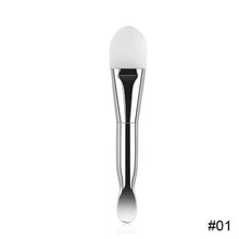 Load image into Gallery viewer, Double Head Facial Mask Brush Tongue Type Soft Hair Electroplating Facial Mask Brush Silicone Smearing Facial Mask Brush