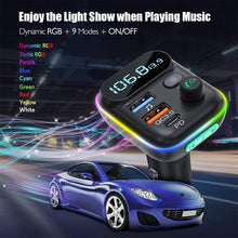 Load image into Gallery viewer, FM Transmitter in-Car Adapter Wireless Bluetooth 5.0 Radio Car Kit Type-C PD + QC3.0 Fast USB Charger Hands Free Calling
