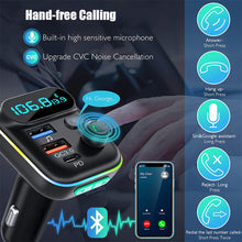 Load image into Gallery viewer, FM Transmitter in-Car Adapter Wireless Bluetooth 5.0 Radio Car Kit Type-C PD + QC3.0 Fast USB Charger Hands Free Calling