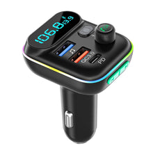 Load image into Gallery viewer, FM Transmitter in-Car Adapter Wireless Bluetooth 5.0 Radio Car Kit Type-C PD + QC3.0 Fast USB Charger Hands Free Calling