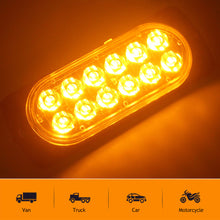 Load image into Gallery viewer, 12LED Signal Lamp Light Strip Car Turn Signal Warning Light Emergency Lamp Traffic Light Bar for Police Truck SUV Motorcycle