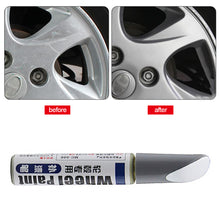 Load image into Gallery viewer, 12ml Silver Alloy Car Wheel Touch Up Pen Repair Paint Curbing Scratch Maker With Brush