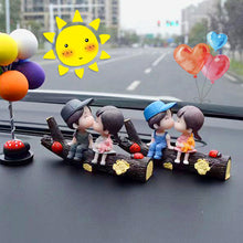 Load image into Gallery viewer, Cute Car Accessories Cartoon Couples Action Figure Figurines Balloon Ornament Auto Interior Dashboard for Girls Gifts
