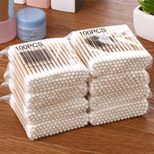 Load image into Gallery viewer, 500pcs Double Head Wood Cotton Swab Women Makeup Cotton Buds Tip For Wood Sticks Nose Ears Cleaning Health Care Tools Art Tools