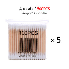 Load image into Gallery viewer, 500pcs Double Head Wood Cotton Swab Women Makeup Cotton Buds Tip For Wood Sticks Nose Ears Cleaning Health Care Tools Art Tools