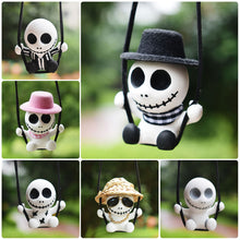 Load image into Gallery viewer, Swing Skull Car Interior Decoration Halloween Pendant Figurine Swing Auto Rearview Mirror Pendants Ornaments For Car Accessories