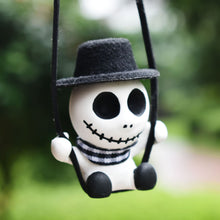 Load image into Gallery viewer, Swing Skull Car Interior Decoration Halloween Pendant Figurine Swing Auto Rearview Mirror Pendants Ornaments For Car Accessories