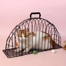Load image into Gallery viewer, Anti-grab Kitten Washing Bath Metal Cage 2 Doors Cat Shower Hair Dryer Box Lightweight For Small Dogs Cat Pet Supplies