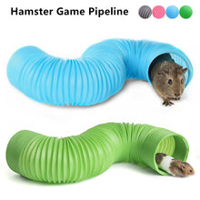 Load image into Gallery viewer, Hamster Game Pipeline Stretchable Tube Small Pet Tunnel 100cm Telescopic Pipe Guinea Pig Hedgehog Ferret Rat Toys