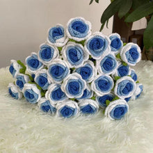 Load image into Gallery viewer, 1pc Knit Flower Hand-Knitted Fake Flowers Hand-woven Rose Tulips Sunflower Daisy Wedding Decoration Valentine's Mother's Teacher's Day Gift Creative Knitting Bouquet