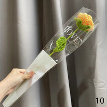 Load image into Gallery viewer, 1pc Knit Flower Hand-Knitted Fake Flowers Hand-woven Rose Tulips Sunflower Daisy Wedding Decoration Valentine's Mother's Teacher's Day Gift Creative Knitting Bouquet