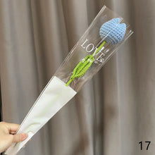 Load image into Gallery viewer, 1pc Knit Flower Hand-Knitted Fake Flowers Hand-woven Rose Tulips Sunflower Daisy Wedding Decoration Valentine's Mother's Teacher's Day Gift Creative Knitting Bouquet