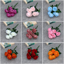 Load image into Gallery viewer, 7 Forks/Bouquet Artificial Flower Silk Peony Fake Flowers Artificial Plant Decorative Flowers Home Decor Wedding Decoration