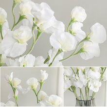 Load image into Gallery viewer, Artificial Flower Bouquet Silk Sweet Pea Fake Flowers Artificial Plant Decorative Flowers Home Decor Wedding Decoration