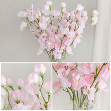 Load image into Gallery viewer, Artificial Flower Bouquet Silk Sweet Pea Fake Flowers Artificial Plant Decorative Flowers Home Decor Wedding Decoration