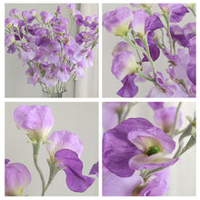 Load image into Gallery viewer, Artificial Flower Bouquet Silk Sweet Pea Fake Flowers Artificial Plant Decorative Flowers Home Decor Wedding Decoration