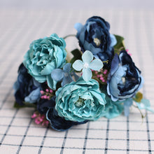 Load image into Gallery viewer, 7 Forks/Bouquet Artificial Flower Silk Peony Fake Flowers Artificial Plant Decorative Flowers Home Decor Wedding Decoration
