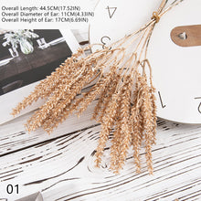 Load image into Gallery viewer, Gold -Tone Series Plastic Artificial Flowers Eucalyptus Ginkgo Leaf Coins Leaf Heart Grass Wedding Festival Decoration