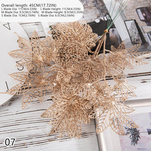 Load image into Gallery viewer, Gold -Tone Series Plastic Artificial Flowers Eucalyptus Ginkgo Leaf Coins Leaf Heart Grass Wedding Festival Decoration