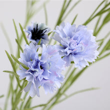 Load image into Gallery viewer, 3 Forks/Bouquet Artificial Flower Silk Cornflower Fake Flowers Artificial Plant Decorative Flowers Home Decor Wedding Decoration