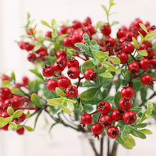 Load image into Gallery viewer, Luxury Cranberry Artificiales Blueberry Fake Berries Bouquet Silk Rose Artificial Plant Decorative Flowers Home Decor Wedding Decoration