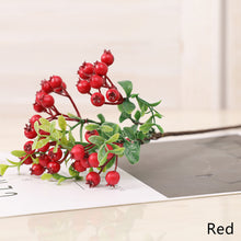 Load image into Gallery viewer, Luxury Cranberry Artificiales Blueberry Fake Berries Bouquet Silk Rose Artificial Plant Decorative Flowers Home Decor Wedding Decoration